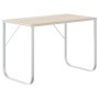 White and oak engineered wood computer desk by vidaXL, Desks - Ref: Foro24-30202, Price: 137,17 €, Discount: %