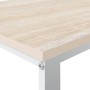 White and oak engineered wood computer desk by vidaXL, Desks - Ref: Foro24-30202, Price: 137,17 €, Discount: %