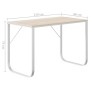 White and oak engineered wood computer desk by vidaXL, Desks - Ref: Foro24-30202, Price: 137,17 €, Discount: %