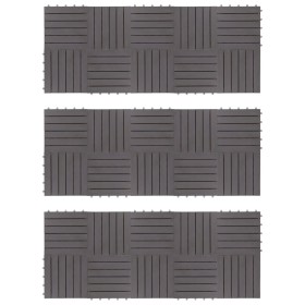 Terrassenplatten 30 Einheiten gewaschenes graues Akazienholz 30x30cm von vidaXL, Böden und Teppiche - Ref: Foro24-3054433, Pr...