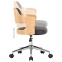 Swivel office chair curved wood black synthetic leather by vidaXL, Office chairs - Ref: Foro24-3054851, Price: 130,81 €, Disc...