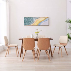 Dining chairs 6 units cream-colored synthetic leather by vidaXL, dining chairs - Ref: Foro24-3054807, Price: 745,51 €, Discou...