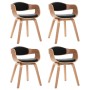 Dining chairs 4 pcs curved wood and synthetic leather by vidaXL, dining chairs - Ref: Foro24-3054818, Price: 538,74 €, Discou...