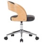 Swivel office chair curved wood black synthetic leather by vidaXL, Office chairs - Ref: Foro24-3054845, Price: 124,73 €, Disc...