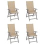 Reclining garden chairs 4 pcs cushions solid acacia wood by vidaXL, Garden chairs - Ref: Foro24-3065380, Price: 336,54 €, Dis...