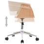 Silla de oficina giratoria madera curvada cuero sintético crema de vidaXL, Sillas de oficina - Ref: Foro24-3054832, Precio: 1...