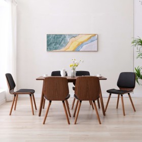 Dining chairs 6 units black synthetic leather by vidaXL, dining chairs - Ref: Foro24-3054803, Price: 725,60 €, Discount: %