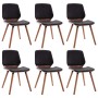 Dining chairs 6 units black synthetic leather by vidaXL, dining chairs - Ref: Foro24-3054803, Price: 725,60 €, Discount: %