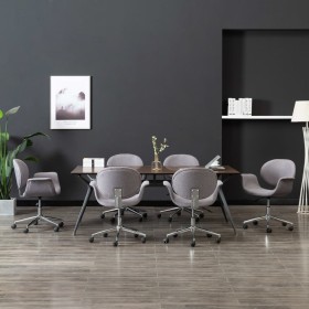 Swivel dining chairs 6 units gray fabric by vidaXL, dining chairs - Ref: Foro24-3054868, Price: 870,99 €, Discount: %