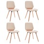 Dining chairs 4 units cream-colored synthetic leather by vidaXL, dining chairs - Ref: Foro24-3054806, Price: 479,75 €, Discou...