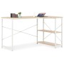 White and oak computer desk 120x72x70 cm by vidaXL, Desks - Ref: Foro24-20263, Price: 116,08 €, Discount: %