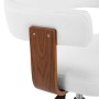 Silla oficina giratoria madera curvada cuero sintético blanco de vidaXL, Sillas de oficina - Ref: Foro24-3054837, Precio: 139...