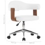 Silla oficina giratoria madera curvada cuero sintético blanco de vidaXL, Sillas de oficina - Ref: Foro24-3054837, Precio: 139...