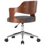 Silla de oficina giratoria de madera curvada y tela gris de vidaXL, Sillas de oficina - Ref: Foro24-3054852, Precio: 145,87 €...