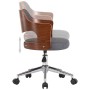 Silla de oficina giratoria de madera curvada y tela gris de vidaXL, Sillas de oficina - Ref: Foro24-3054852, Precio: 145,87 €...