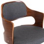 Silla de oficina giratoria de madera curvada y tela gris de vidaXL, Sillas de oficina - Ref: Foro24-3054852, Precio: 145,87 €...