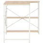 White and oak computer desk 120x72x70 cm by vidaXL, Desks - Ref: Foro24-20263, Price: 116,08 €, Discount: %