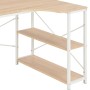 White and oak computer desk 120x72x70 cm by vidaXL, Desks - Ref: Foro24-20263, Price: 116,08 €, Discount: %