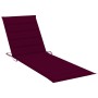 Tumbona con cojín rojo tinto madera de pino impregnada de vidaXL, Tumbonas - Ref: Foro24-3065828, Precio: 104,22 €, Descuento: %