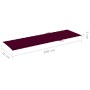 Tumbona con cojín rojo tinto madera de pino impregnada de vidaXL, Tumbonas - Ref: Foro24-3065828, Precio: 104,99 €, Descuento: %