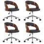 Dining chairs 4 pcs curved wood and synthetic leather by vidaXL, dining chairs - Ref: Foro24-3054909, Price: 508,32 €, Discou...