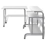 White Adjustable Workstation Computer Desk by vidaXL, Desks - Ref: Foro24-20062, Price: 113,46 €, Discount: %