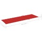 Tumbona con cojín rojo madera de pino impregnada de vidaXL, Tumbonas - Ref: Foro24-3065855, Precio: 126,08 €, Descuento: %