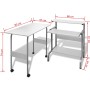 White Adjustable Workstation Computer Desk by vidaXL, Desks - Ref: Foro24-20062, Price: 113,46 €, Discount: %