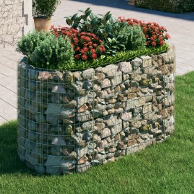 Arriate de gaviones de hierro galvanizado 200x100x100 cm de vidaXL, Maceteros y jardineras - Ref: Foro24-152045, Precio: 89,9...