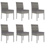 Garden dining set 7 pieces gray synthetic rattan by vidaXL, Garden sets - Ref: Foro24-3065702, Price: 460,14 €, Discount: %