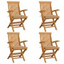 Garden chairs 4 pcs solid teak wood with beige cushions by vidaXL, Garden chairs - Ref: Foro24-3065620, Price: 355,38 €, Disc...