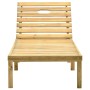 Tumbona de jardín con mesa y cojín de madera de pino impregnada de vidaXL, Tumbonas - Ref: Foro24-3065841, Precio: 128,61 €, ...