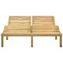 Double lounger and beige impregnated pine wood cushions by vidaXL, Loungers - Ref: Foro24-3065897, Price: 224,41 €, Discount: %