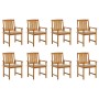 Garden chairs with cushions 8 pcs solid acacia wood by vidaXL, Garden chairs - Ref: Foro24-3078169, Price: 572,68 €, Discount: %