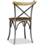 Dining chairs 4 pcs. mango wood cross steel backrest by vidaXL, dining chairs - Ref: Foro24-274882, Price: 547,75 €, Discount: %