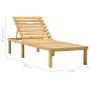 Tumbona de jardín con mesa y cojín de madera de pino impregnada de vidaXL, Tumbonas - Ref: Foro24-3065842, Precio: 130,11 €, ...