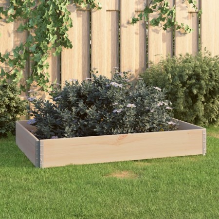 Arriate de madera maciza de pino 80x120 cm de vidaXL, Maceteros y jardineras - Ref: Foro24-3055162, Precio: 38,99 €, Descuent...