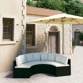 4-piece garden sofa set with black synthetic rattan cushions by vidaXL, Garden sets - Ref: Foro24-3064910, Price: 317,99 €, D...