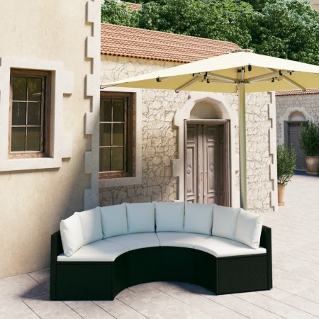 4-piece garden sofa set with black synthetic rattan cushions by vidaXL, Garden sets - Ref: Foro24-3064910, Price: 332,67 €, D...