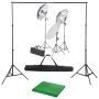 Fotostudio-Set mit Lichtset und Hintergrund von vidaXL, Blitze und Studiobeleuchtung - Ref: Foro24-3055123, Preis: 180,42 €, ...