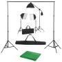 Kit de estudio fotográfico con focos softbox y telón de fondo de vidaXL, Flashes e iluminaciones de estudio - Ref: Foro24-305...