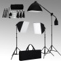 Photo studio kit with softbox spotlights and backdrop by vidaXL, Flashes and studio lighting - Ref: Foro24-3055075, Price: 24...