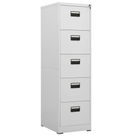 Hellgrauer Aktenschrank aus Stahl, 46 x 62 x 164 cm von vidaXL, Aktenschränke - Ref: Foro24-336283, Preis: 393,99 €, Rabatt: %