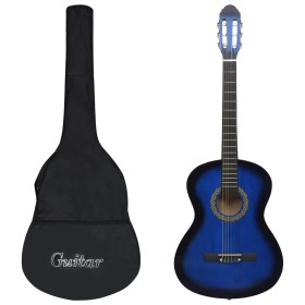 Beginner Classical Guitar with Blue Case 4/4 39" by vidaXL, Guitars - Ref: Foro24-3055599, Price: 71,06 €, Discount: %