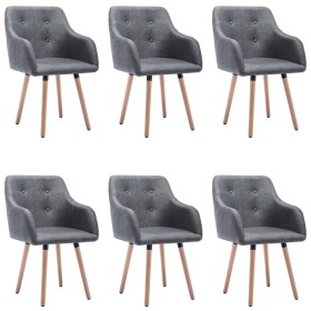 Dining chairs 6 units dark gray fabric by vidaXL, dining chairs - Ref: Foro24-3056715, Price: 494,25 €, Discount: %