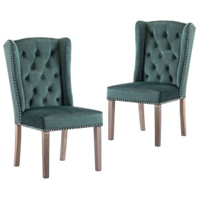 Dining chairs, 2 units, dark green velvet by vidaXL, dining chairs - Ref: Foro24-3055853, Price: 363,74 €, Discount: %