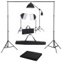 Fotostudio-Set mit Softbox-Scheinwerfern und Hintergrund von vidaXL, Blitze und Studiobeleuchtung - Ref: Foro24-3055076, Prei...