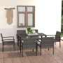 Garden dining set 7 pieces gray synthetic rattan by vidaXL, Garden sets - Ref: Foro24-3065714, Price: 368,42 €, Discount: %