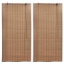 Estor enrollable de bambú 2 unidades marrón 100x160 cm de vidaXL, Persianas y estores - Ref: Foro24-3057519, Precio: 37,99 €,...