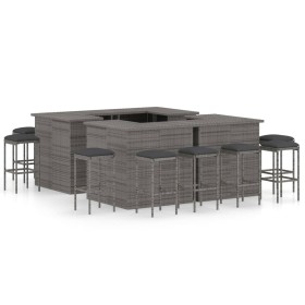 16-piece garden bar set and gray synthetic rattan cushions by vidaXL, Garden sets - Ref: Foro24-3064930, Price: 1,00 €, Disco...